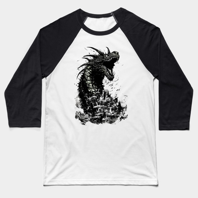 Jormungandr,The World Serpent Baseball T-Shirt by Allbestshirts